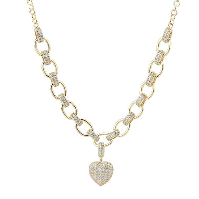 Conjunto de Collar y Pulsera Corazón con Micro Incrustaciones - Image 6