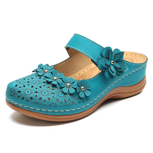 Sandalias Cuña Vintage con Flores para Mujer - Comodidad de Verano - Image 7