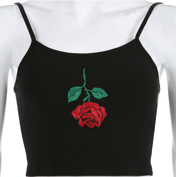 Camisola Corta con Bordado de Rosas - Image 11