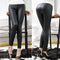 Leggins de Cintura Alta en Cuero