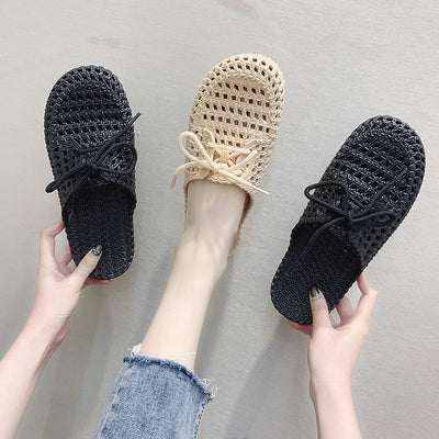 Pantuflas Retro Playeras Baotou de Medio Talón