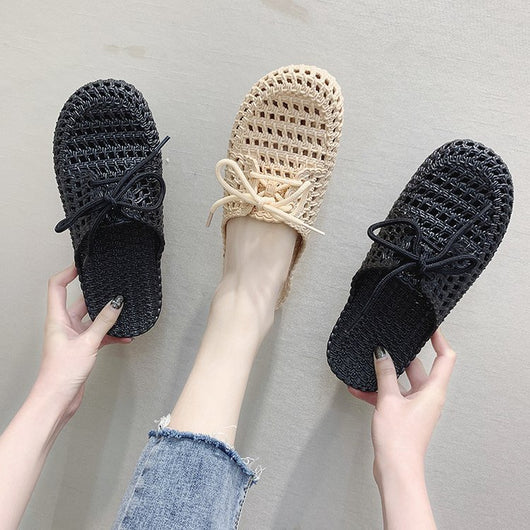 Pantuflas Retro Playeras Baotou de Medio Talón