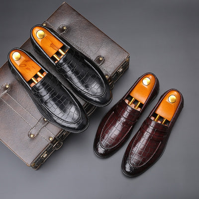 Zapatos Casuales de Cuero para Hombre con Patrón Moderno - Image 6