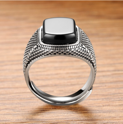 Pulsera de Plata Esterlina 925 con Ágata Negra Deslumbrante - Image 2