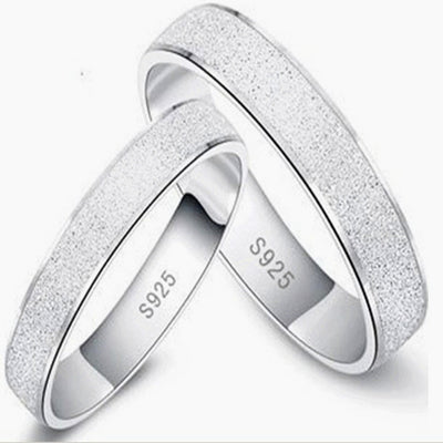 Anillo de Plata S925 Esmerilado para Parejas - Image 5