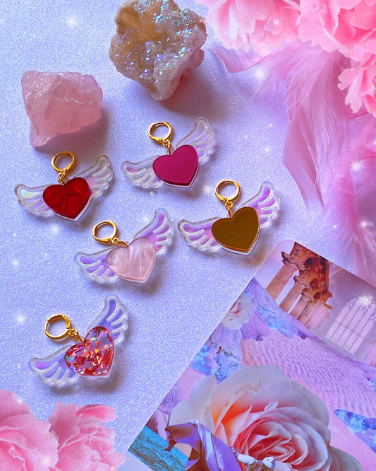 Winged Heart Earrings - Tekeno