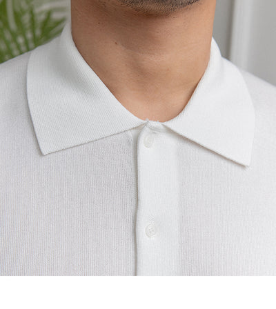 Polo Slim Fit de Manga Corta en Color Sólido - Image 10