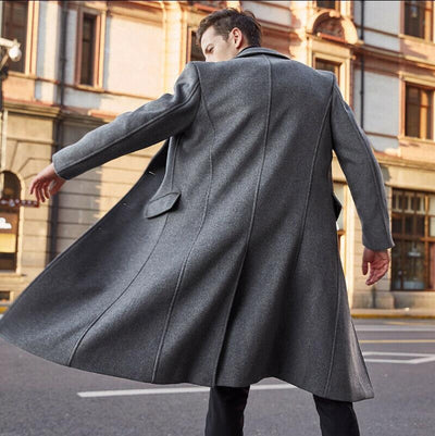Abrigo Trench Coat de Lana para Hombre Estilo Británico - Image 3