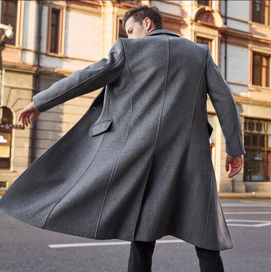 Abrigo Trench Coat de Lana para Hombre Estilo Británico - Image 3
