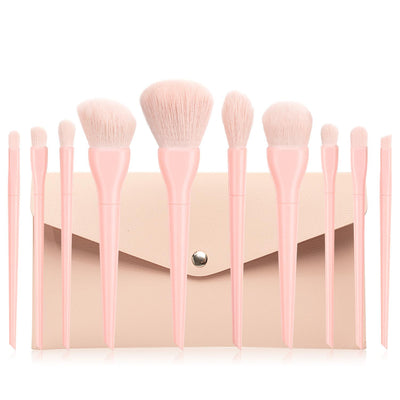 Set de 10 Brochas de Maquillaje Colores Pastel con Cerdas Suaves - Image 14