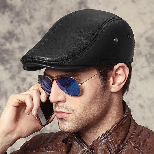 Boina de Cuero Genuino Premium - Gorra Estilo Pato en Piel Vacuno - Image 2
