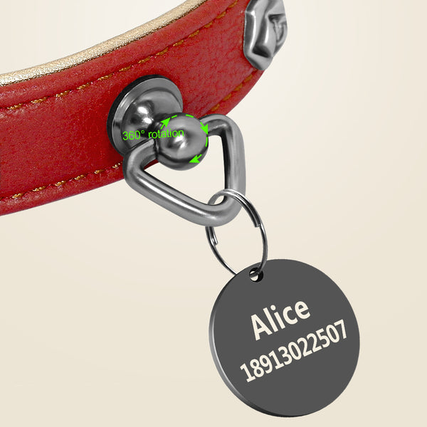 Collar de Cuero para Mascotas