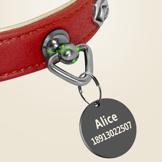 Collar de Cuero para Mascotas