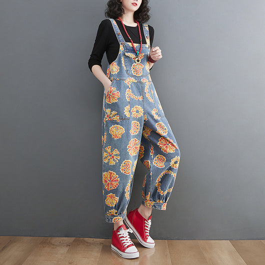 Overol Denim Holgado Talla Grande Estilo Coreano - Image 3