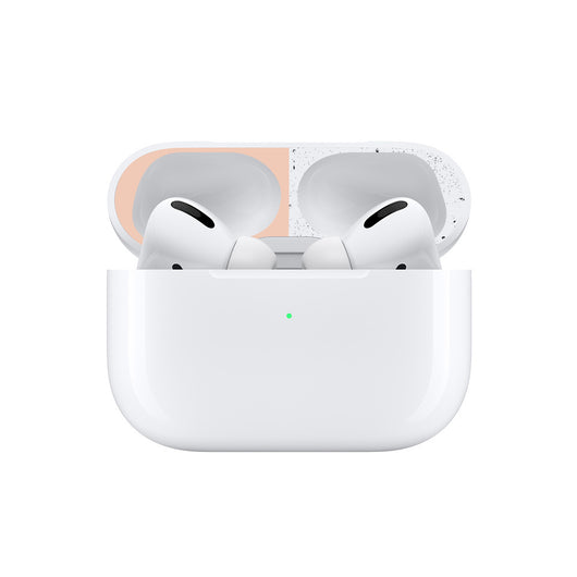 Black metal sticker headphone film, designed to protect the inside of an earbud charging case from dust and fingerprints. - Image 4