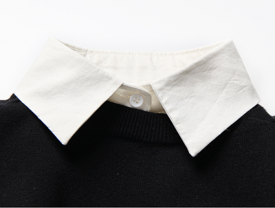Conjunto de Dos Piezas: Chaleco de Encaje y Vestido Camisero Blanco - Image 13