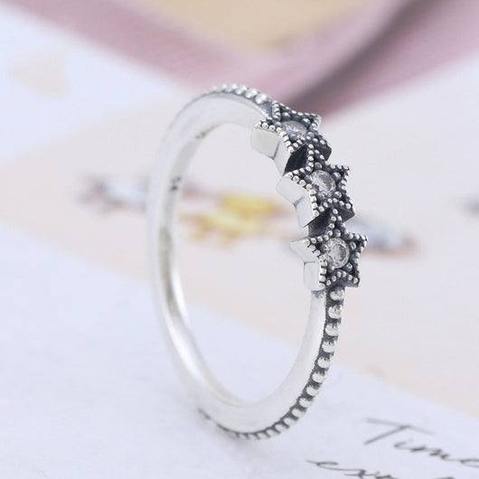 Anillo de Plata 925 Mujer Diseño Estelar con Circones Brillantes - Image 7