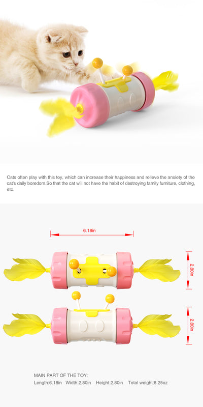Juguete Interactivo para Gatos con Pluma y Bola Equilibrante - Image 12