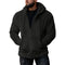 Cardigan Hoodie de Felpa Liso para Hombre