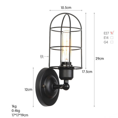 Lámpara de Pared Estilo Retro Industrial en Hierro Forjado - Image 10