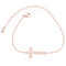 Pulseira Cruz Jesus Cristo Prateada Dourada Presente para Madrinhas Joia Religiosa Aço Inoxidável Ouro Rosa