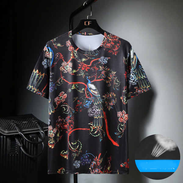 Camiseta Masculina Ice Silk Transpirable de Manga Corta - Image 7