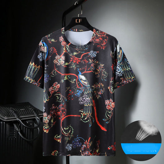Camiseta Masculina Ice Silk Transpirable de Manga Corta - Image 7