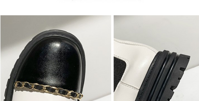 Botas de Mujer con Cadena de Hierro Estilo British Wind and Smoke - Image 9
