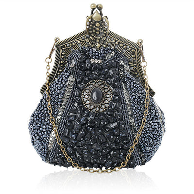 Bolso de Noche Vintage con Cuentas Brillantes - Image 10