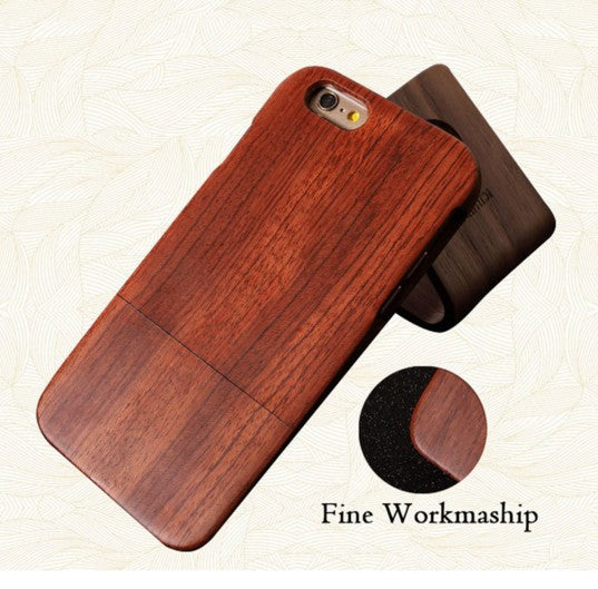 Funda de Madera Natural para iPhone 7, 6, 6s Plus, 5, 5s y SE