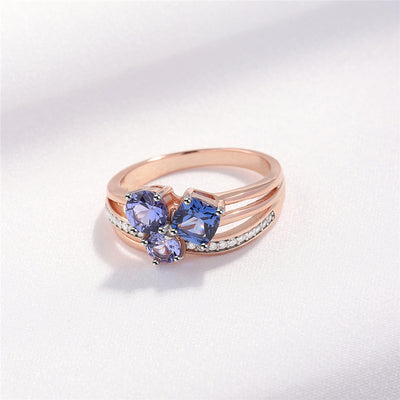 Anillo de Plata Esterlina con Baño de Oro Rosado y Separación de Tonos - Image 12