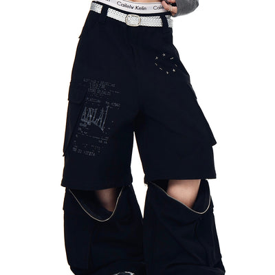 Pantalones Cargo Sueltos con Bolsillos Removibles