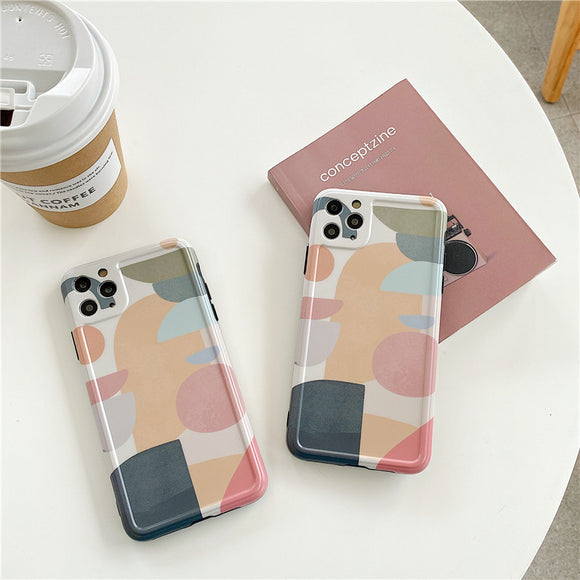 Funda Geométrica para Celular con Colores Vibrantes