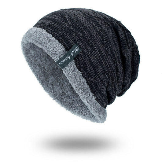 Gorro de Lana Tejido con Diseño Diagonal y Protección para Barbilla - Image 12