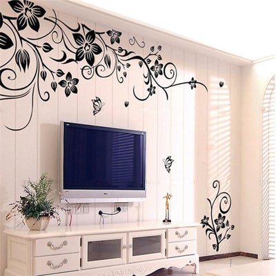 Vinilo Decorativo Mural de Flores - Adhesivo Artístico para Paredes