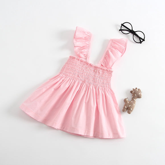 Vestido con Mangas Volantes y Lazo