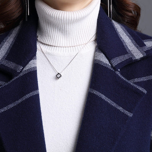 Cardigan de Cuadros Grandes para Otoño e Invierno - Saco Tipo Blazer - Image 8