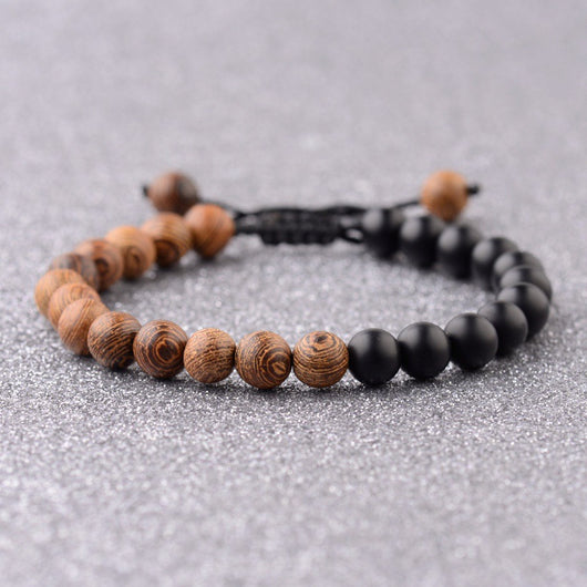 Pulsera de Yoga con Cuentas de Madera Natural para Mujer - 8mm - Image 10