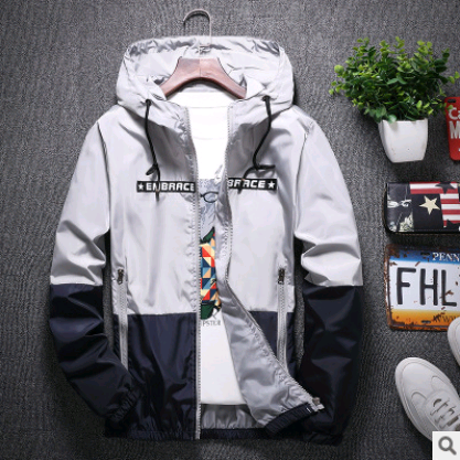 Chaqueta Delgada Impermeable con Capucha para Hombre - Abrigo Versátil Primavera Otoño - Image 5