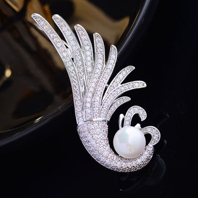 Broche de Perla Fénix Elegante para Damas - Image 5