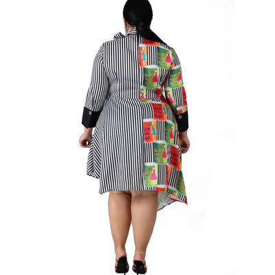 Falda Camisera con Rayas Estampadas - Image 7