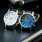 Reloj de Hombre Azul Cristal - Diseño Casual Moderno