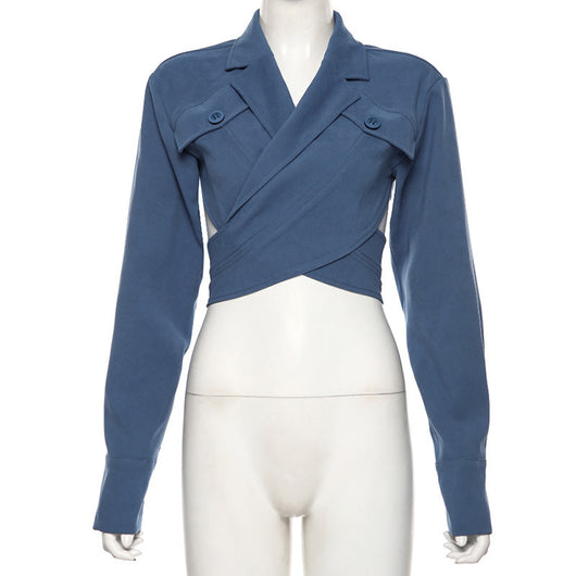 Playera Slim Fit con Cuello Sastre y Espalda Hueca - Image 5