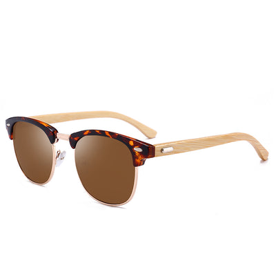 Gafas de Sol Clásicas para Hombre con Patillas de Bambú - Image 8