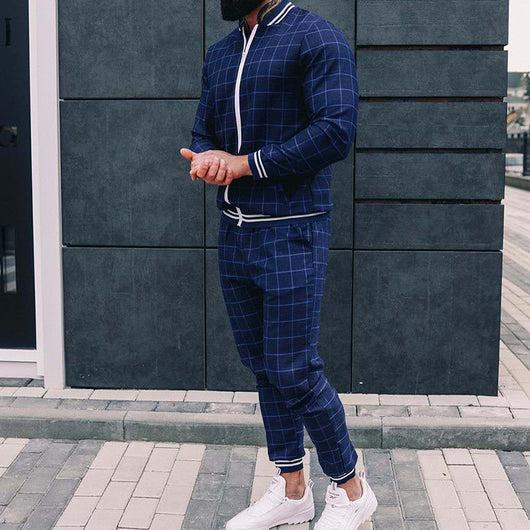 Camisa Deportiva Casual con Cierre y Cuadros para Hombre - Image 11