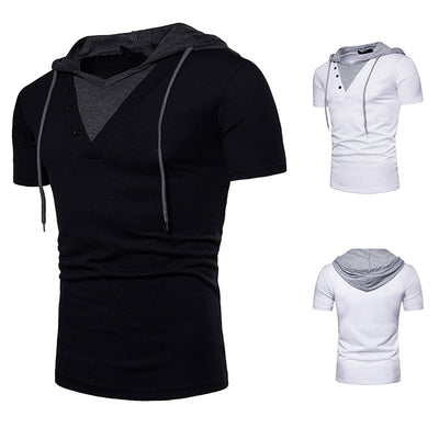 Playera Deportiva con Capucha de Manga Corta para Hombre - Image 4