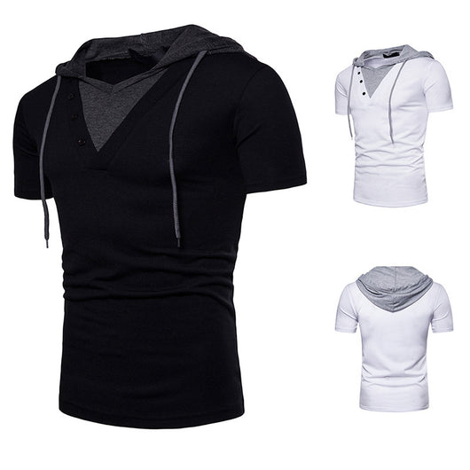 Playera Deportiva con Capucha de Manga Corta para Hombre - Image 4