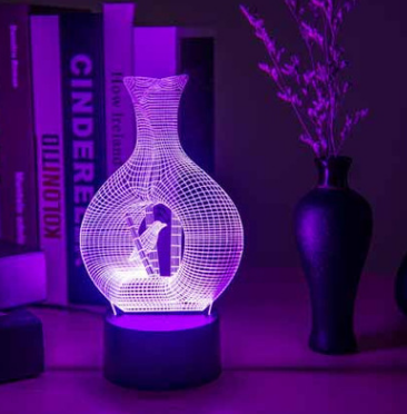 Lámpara LED 3D con Diseño Creativo para Iluminación Nocturna - Image 2