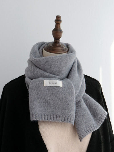 Bufanda Cálida de Color Liso para Mujer - Otoño e Invierno - Image 22