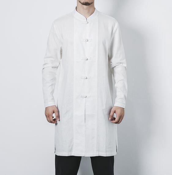 Chaqueta de Botones Lino y Algodón para Hombre